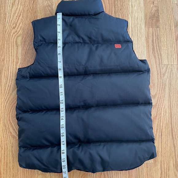 Old Navy Reversible Quilted Puffer Vest Blue Orange Boys Small - Picture 10 of 11